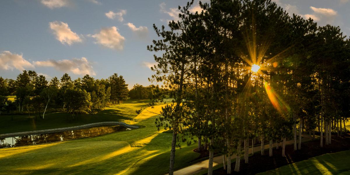 Golf Course with sun